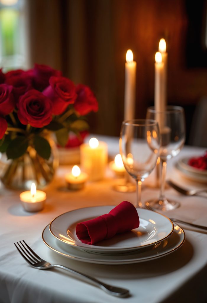 valentine s day arrangement with roses Valentijnsdiner